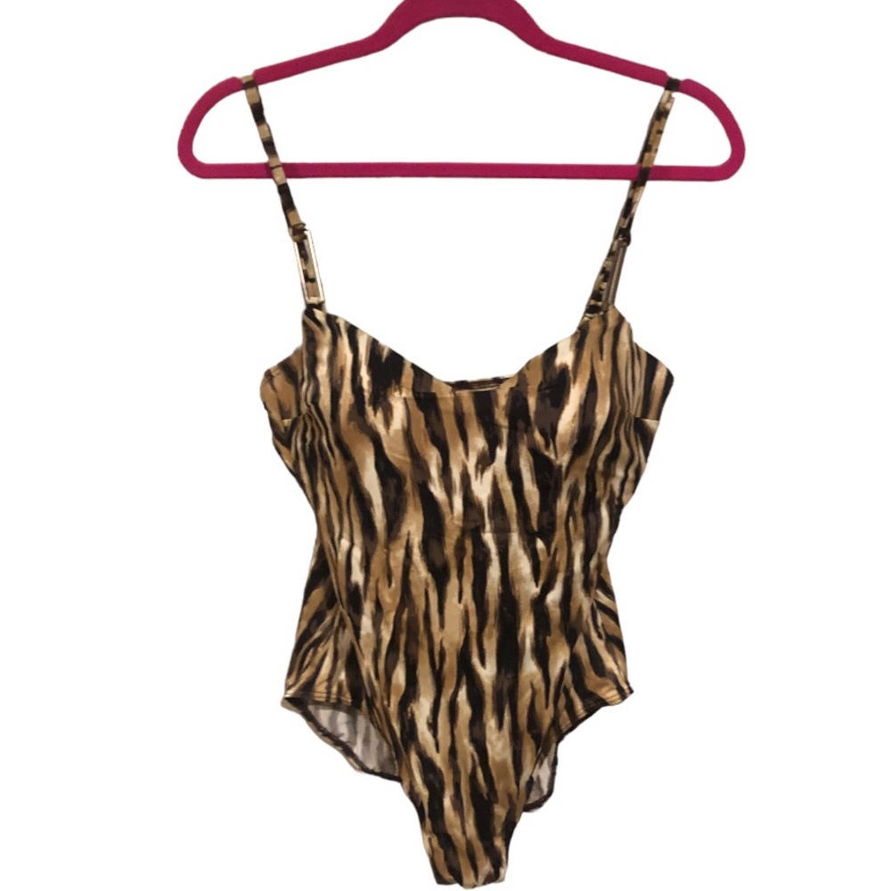 One Piece Animal Print Bathing Suit Swimwear By Sea Queen Size 12